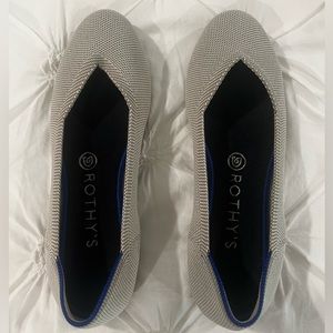 Rothy’s flats in flax birdseye